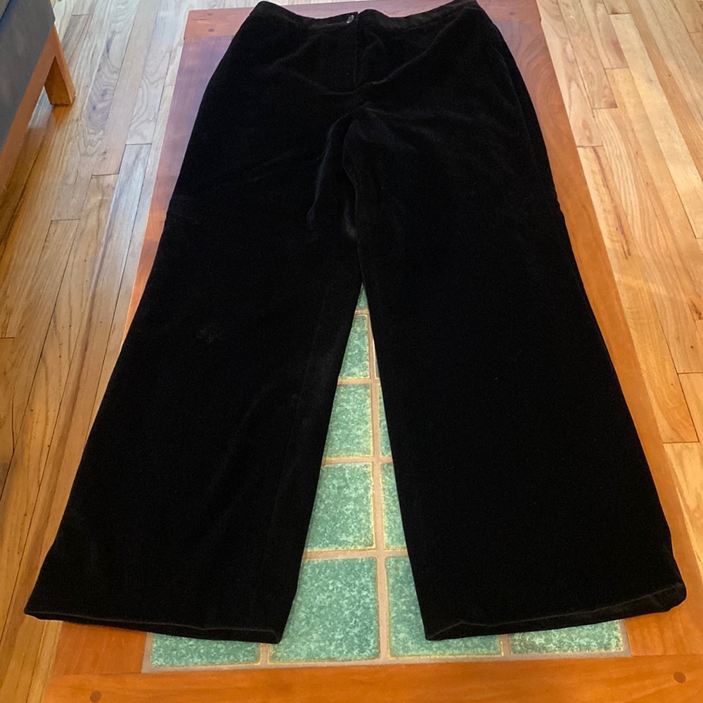 Black velvet pants, Brooks Brothers, size 12